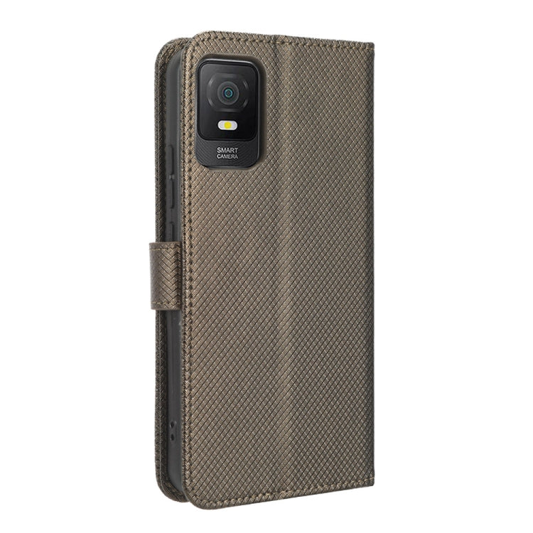 For TCL 403 Diamond Texture Leather Phone Case(Brown) - free shipping - PMC TechLife - Order now!