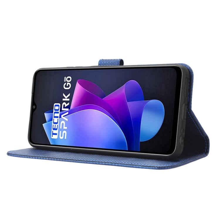 For Tecno Spark Go 2023 Diamond Texture Leather Phone Case(Blue) - free shipping - PMC TechLife - Order now!