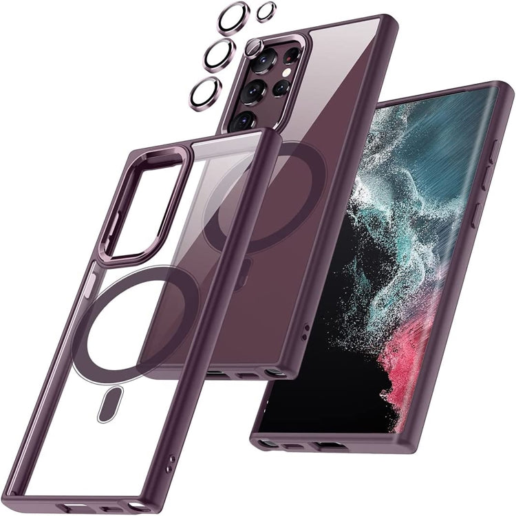 For Samsung Galaxy S23 Ultra 5G Acrylic PC MagSafe Magnetic Phone Case(Red) - Galaxy S23 Ultra 5G Cases by PMC TechLife | Online Shopping South Africa | PMC TechLife