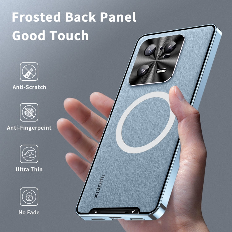For Xiaomi 13 Pro MagSafe Magnetic Frosted Metal Phone Case(Blue) - Xiaomi Cases by PMC TechLife | Online Shopping South Africa | PMC TechLife | Buy Now Pay Later Mobicred
