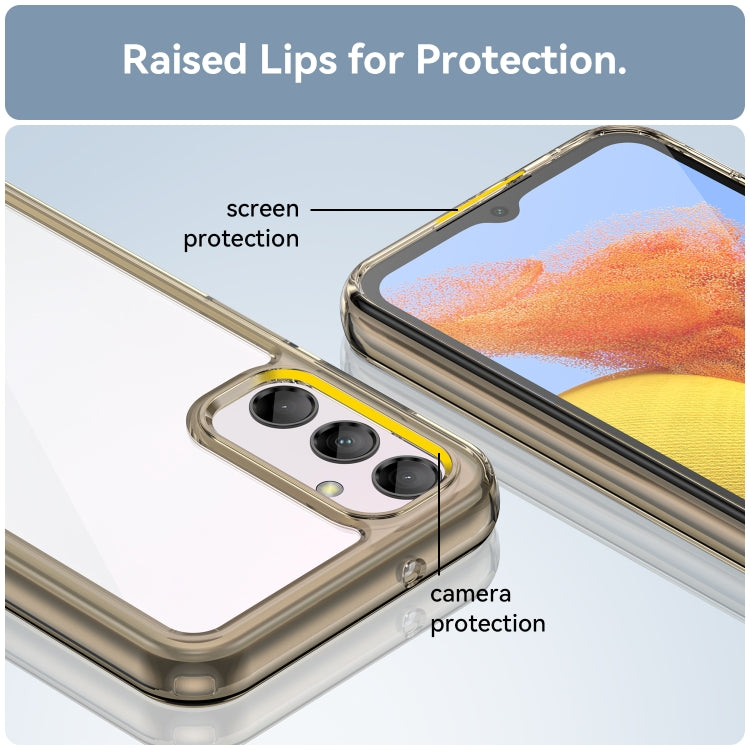 For Samsung Galaxy M14 5G Colorful Series Acrylic + TPU Phone Case(Transparent Grey) - free shipping - PMC TechLife - Order now!