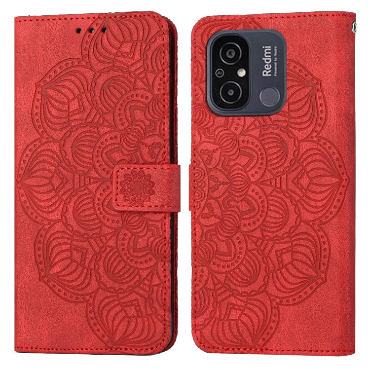 For Xiaomi Redmi 12C Mandala Embossed Flip Leather Phone Case(Red) - free shipping - PMC TechLife - Order now!