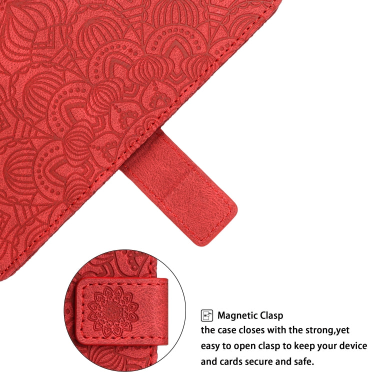 For Xiaomi Redmi 12C Mandala Embossed Flip Leather Phone Case(Red) - free shipping - PMC TechLife - Order now!