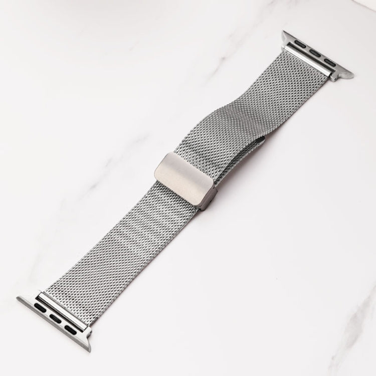 Milan Fold Buckle Metal Watch Band For Apple Watch Series 8&7 41mm / SE 2&6&SE&5&4 40mm / 3&2&1 38mm (Gold Blue) - Watch Bands by PMC TechLife | Online Shopping South Africa | PMC TechLife