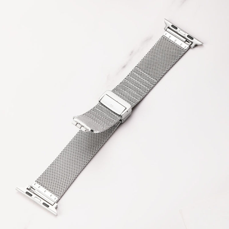 Milan Fold Buckle Metal Watch Band For Apple Watch Series 8&7 41mm / SE 2&6&SE&5&4 40mm / 3&2&1 38mm (Gradient Purple) - Watch Bands by PMC TechLife | Online Shopping South Africa | PMC TechLife