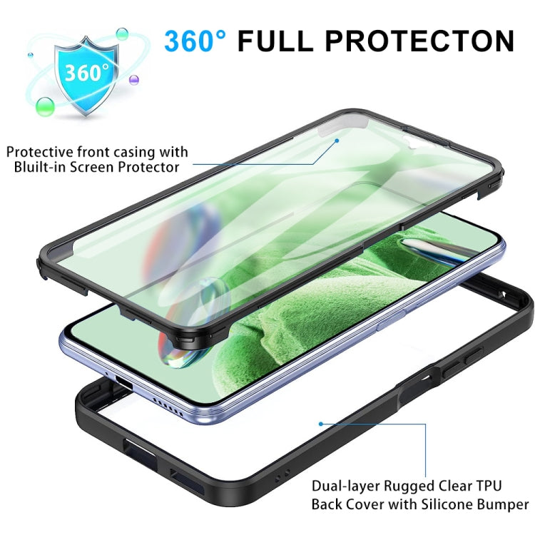 For Xiaomi Redmi Note 12 5G / Poco X5 Acrylic + TPU 360 Degrees Full Coverage Phone Case(Black) - free shipping - PMC TechLife - Order now!