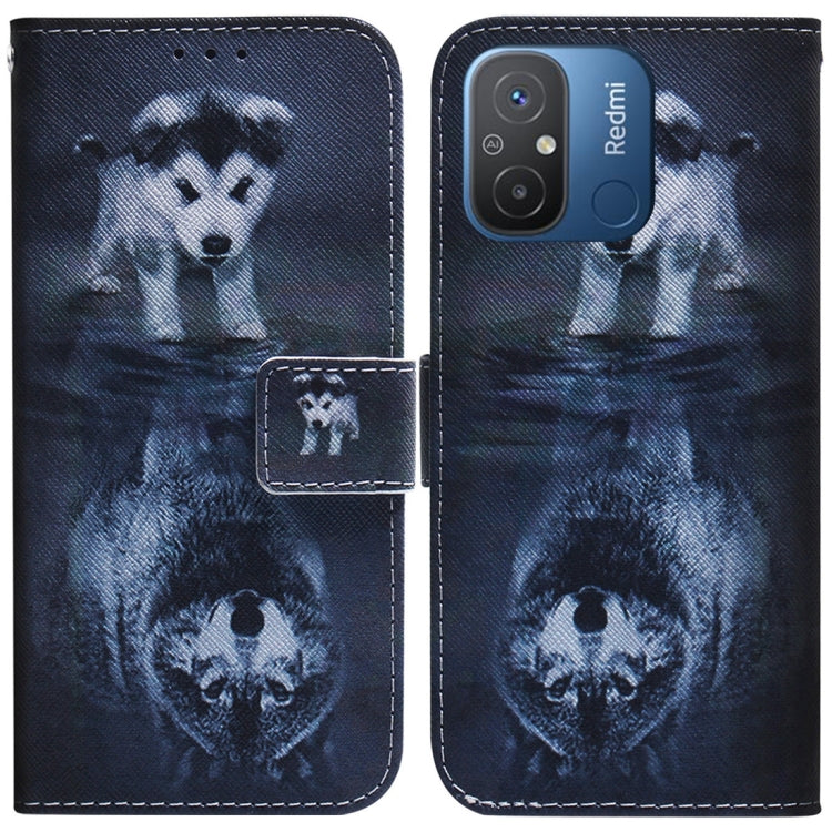 For Xiaomi Redmi 12C / 11A Coloured Drawing Flip Leather Phone Case(Wolf and Dog) - free shipping - PMC TechLife - Order now!