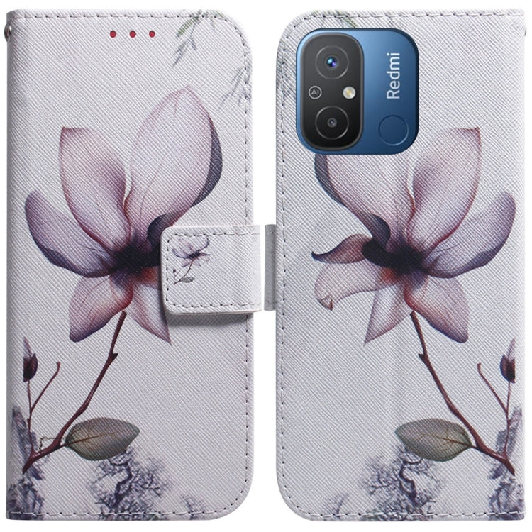 For Xiaomi Redmi 12C / 11A Coloured Drawing Flip Leather Phone Case(Magnolia) - free shipping - PMC TechLife - Order now!