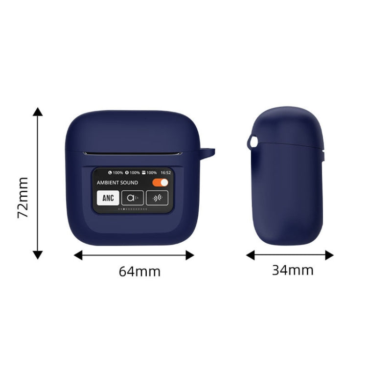 For JBL Tour Pro 2 Silicone Wireless Earphone Protective Case(Dark Blue) - JBL Earphone Case by PMC TechLife | Online Shopping South Africa | PMC TechLife