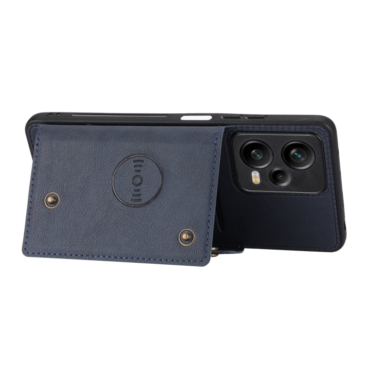 For Xiaomi Redmi Note 12 Pro+ 5G Global Double Buckle Magnetic Phone Case(Blue) - Xiaomi Cases by PMC TechLife | Online Shopping South Africa | PMC TechLife | Buy Now Pay Later Mobicred
