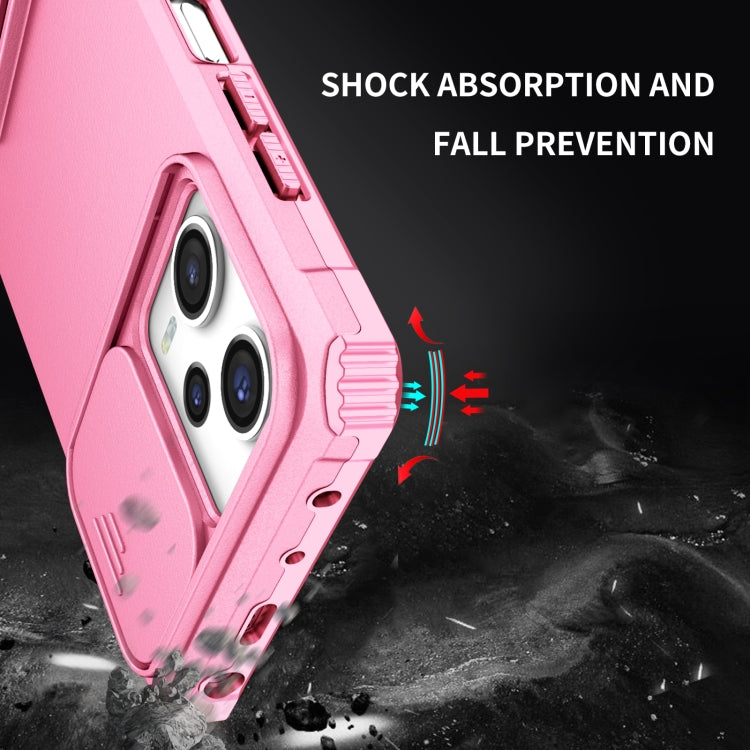For Xiaomi Redmi Note 12 Pro 5G / Poco X5 Pro Stereoscopic Holder Sliding Camshield Phone Case(Pink) - free shipping - PMC TechLife - Order now!