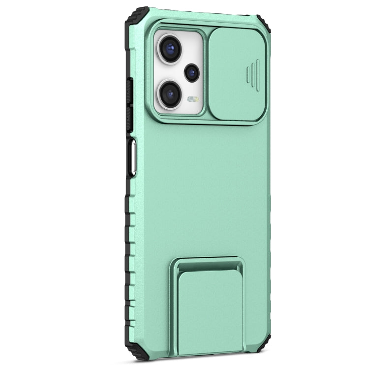 For Xiaomi Redmi Note 12 Pro 5G / Poco X5 Pro Stereoscopic Holder Sliding Camshield Phone Case(Light Blue) - free shipping - PMC TechLife - Order now!