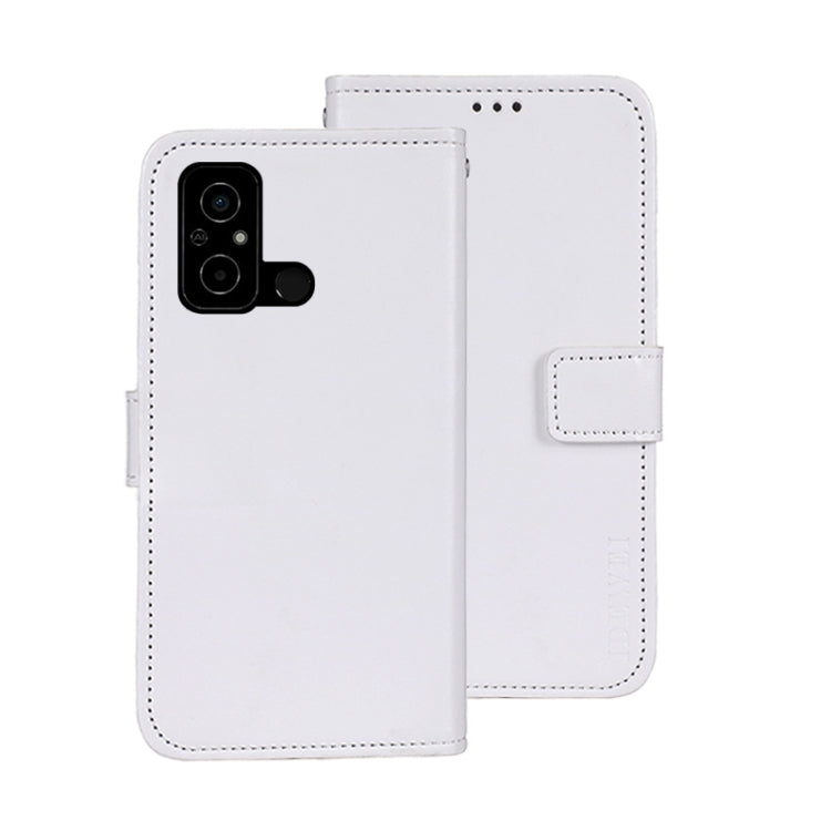 For Xiaomi Poco C55/Redmi 12C/Redmi 11A idewei Crazy Horse Texture Leather Phone Case with Holder(White) - free shipping - PMC TechLife - Order now!