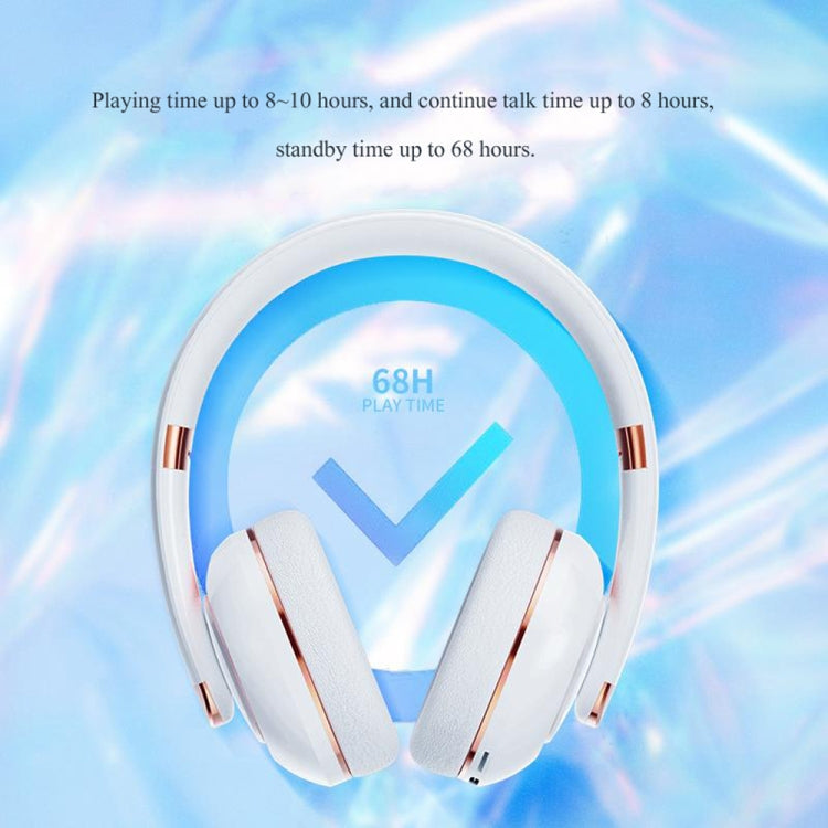 KE22 Folded Noise Reduction Wireless Bluetooth Headphones(White) - Headset & Headphone by PMC TechLife | Online Shopping South Africa | PMC TechLife