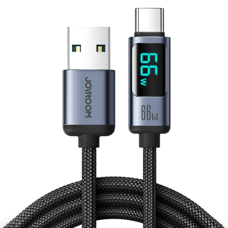 JOYROOM S-AC066A16 6A USB to USB-C / Type-C Digital Display Fast Charging Data Cable, Length:1.2m(Black) - free shipping - PMC TechLife - Order now!