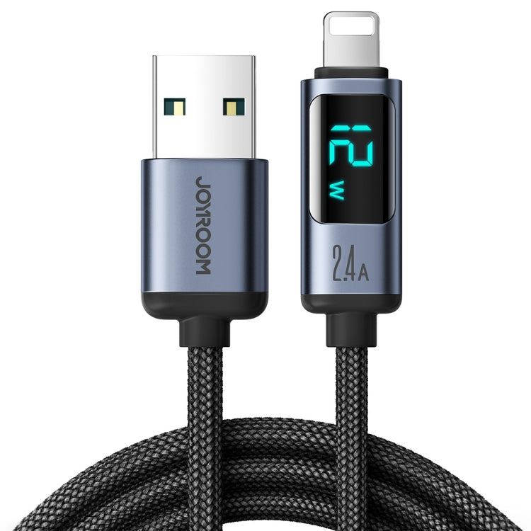 JOYROOM S-AL012A16 2.4A USB to 8 Pin Digital Display Fast Charging Data Cable, Length:1.2m(Black) - Normal Style Cable by JOYROOM | Online Shopping South Africa | PMC TechLife