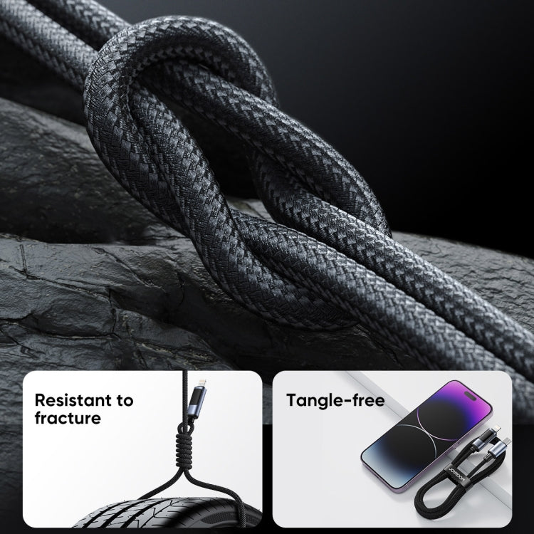 JOYROOM S-AL012A16 2.4A USB to 8 Pin Digital Display Fast Charging Data Cable, Length:1.2m(Black) - Normal Style Cable by JOYROOM | Online Shopping South Africa | PMC TechLife