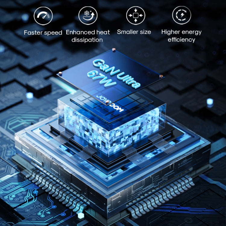 JOYROOM TCG02 Gallium Nitride 67W Dual USB+Dual USB-C/Type-C Multi-Port Charger Set, Specification:EU Plug(Black) - free shipping - PMC TechLife - Order now!