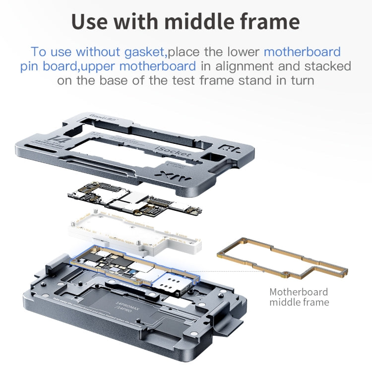 Qianli iSocket Motherboard Layered Test Fixture For iPhone 14 Series - free shipping - PMC TechLife - Order now!