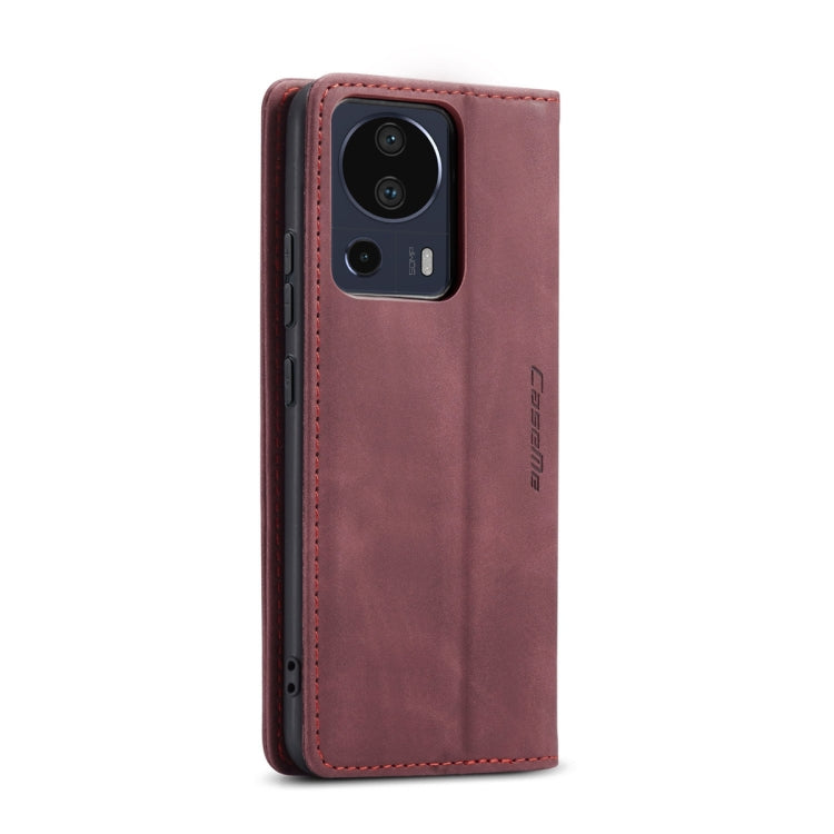 For Xiaomi 13 Lite CaseMe 013 Multifunctional Horizontal Flip Leather Phone Case(Wine Red) - free shipping - PMC TechLife - Order now!