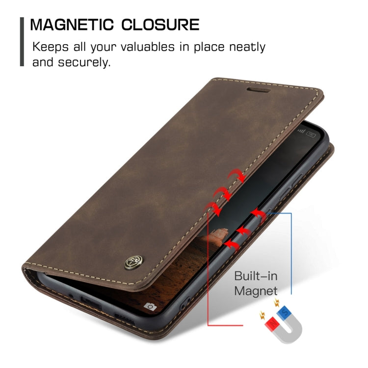 For Xiaomi Redmi 11A / 12C CaseMe 013 Multifunctional Horizontal Flip Leather Phone Case(Coffee) - free shipping - PMC TechLife - Order now!