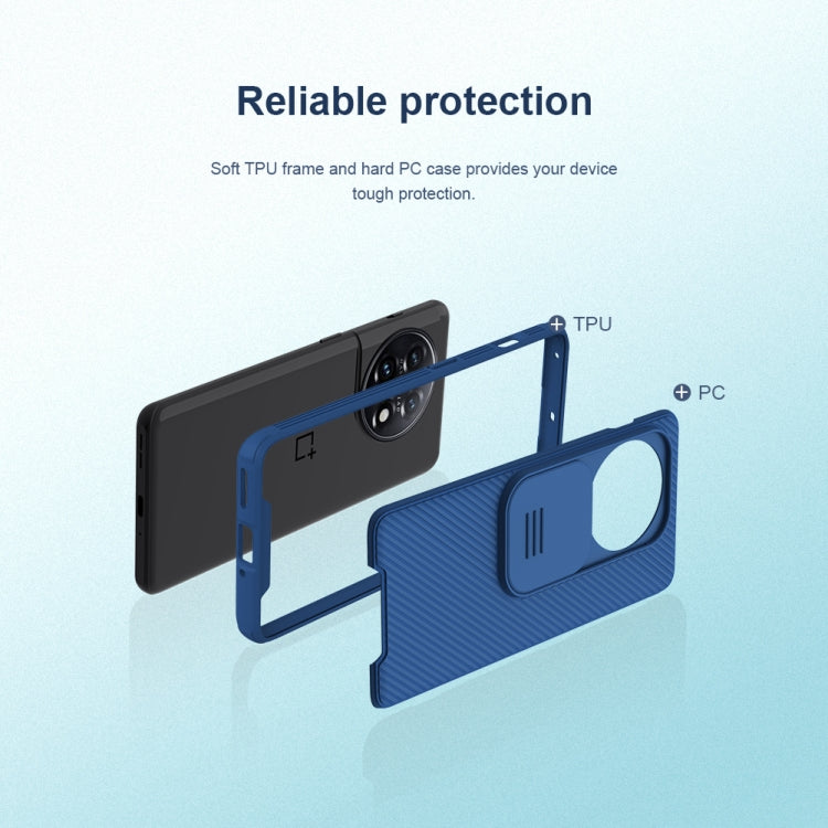 For OnePlus 11 NILLKIN CamShield Pro Series PC Full Coverage Phone Case(Blue) - free shipping - PMC TechLife - Order now!
