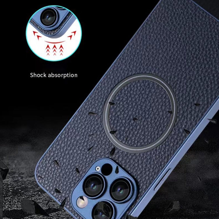 For iPhone 13 Pro Max Skin Feel Litchi Texture MagSafe Magnetic Phone Case(Black) - free shipping - PMC TechLife - Order now!
