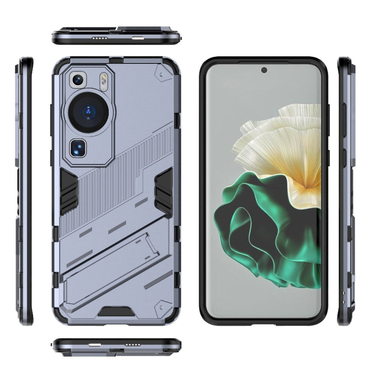 For Huawei P60 Punk Armor 2 in 1 PC + TPU Shockproof Phone Case with Invisible Holder(Grey) - free shipping - PMC TechLife - Order now!