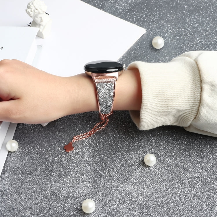 For Garmin Venu / Venu 2 Plus / Venu Sq / Sq2 20mm Diamond Chain Mental Watch Band(Silver) -  by PMC TechLife | Online Shopping South Africa | PMC TechLife