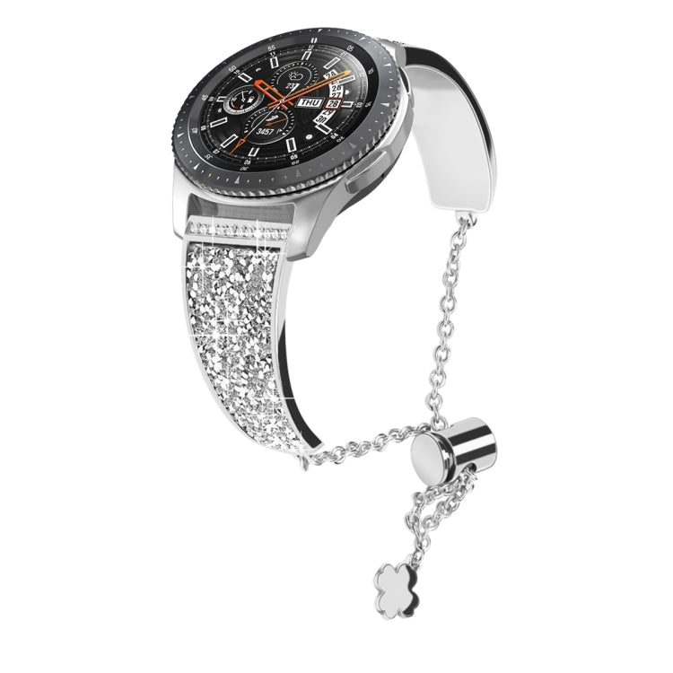 For Garmin Venu 2 / Forerunner 265 / 255 22mm Diamond Chain Mental Watch Band(Silver) -  by PMC TechLife | Online Shopping South Africa | PMC TechLife