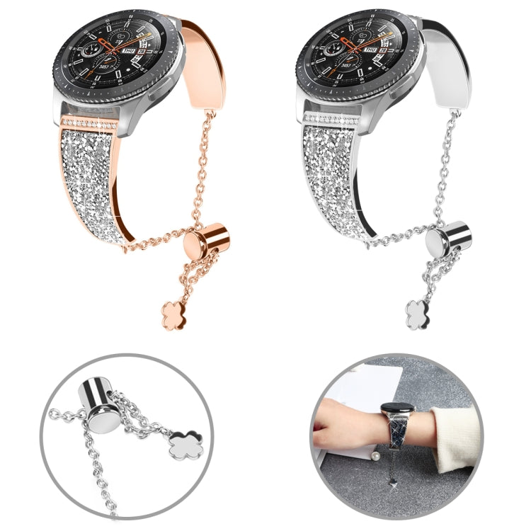For Garmin Venu 2 / Forerunner 265 / 255 22mm Diamond Chain Mental Watch Band(Silver) -  by PMC TechLife | Online Shopping South Africa | PMC TechLife