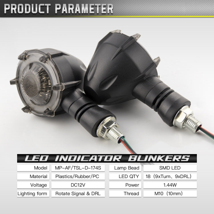 1 Pair Motorcycles Universal Rotating LED Dual-color Flow Turn Signal Light(Amber Yellow Light + White Light) - free shipping - PMC TechLife - Order now!