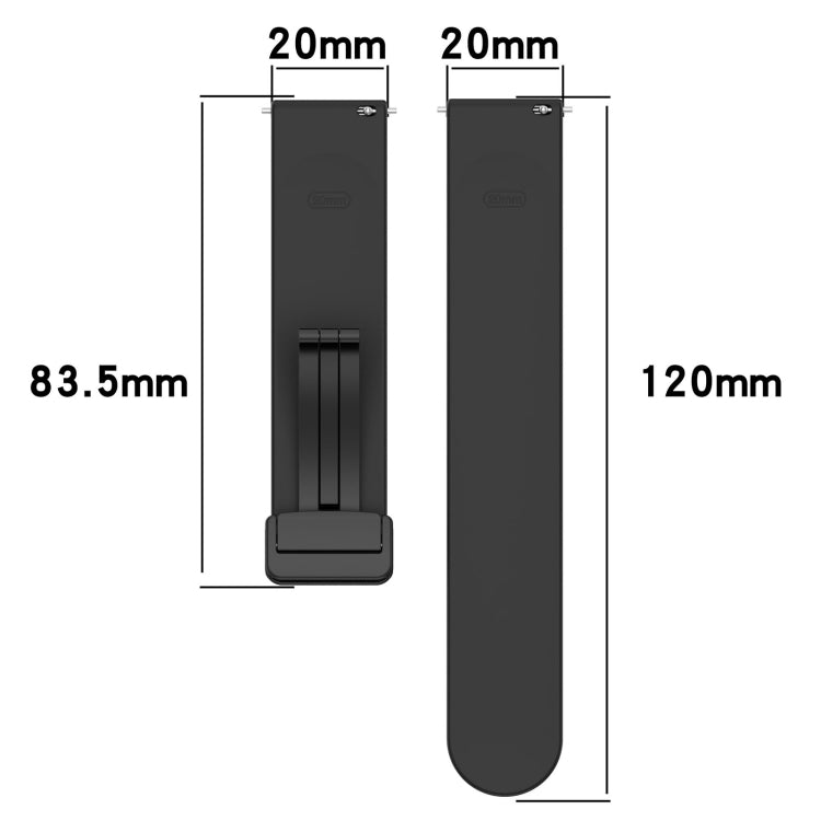 For Amazfit GTR Mini Magnetic Fold Clasp Black Buckle Silicone Watch Band(Teal) -  by PMC TechLife | Online Shopping South Africa | PMC TechLife