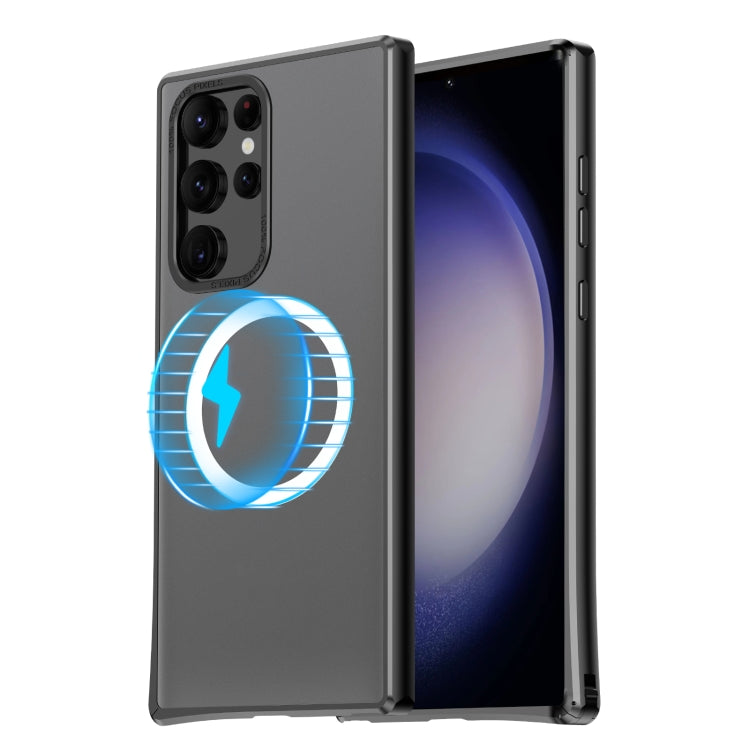 For Samsung Galaxy S22 Ultra 5G MagSafe Magnetic PC Phone Case(Black) - Galaxy S22 Ultra 5G Cases by PMC TechLife | Online Shopping South Africa | PMC TechLife