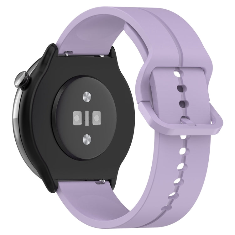 For Amazfit GTR Mini 20mm Flat Head Groove Reverse Buckle Silicone Watch Band(Light Purple) -  by PMC TechLife | Online Shopping South Africa | PMC TechLife