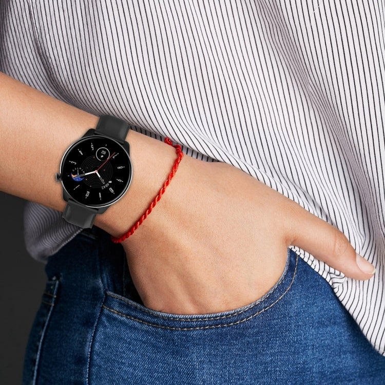 For Amazfit GTR Mini Round Tail Genuine Leather Watch Band(Light Pink) -  by PMC TechLife | Online Shopping South Africa | PMC TechLife