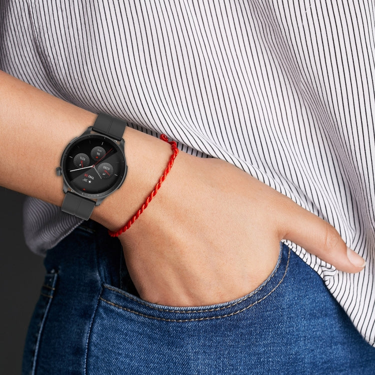 For Amazfit GTR 4 Magnetic Fold Clasp Silver Buckle Silicone Watch Band(Starlight Color) - Smart Wear by PMC TechLife | Online Shopping South Africa | PMC TechLife