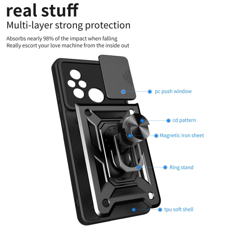 For Xiaomi Redmi 12C 4G / 11A Sliding Camera Cover Design TPU+PC Phone Case(Green) - Xiaomi Cases by PMC TechLife | Online Shopping South Africa | PMC TechLife | Buy Now Pay Later Mobicred