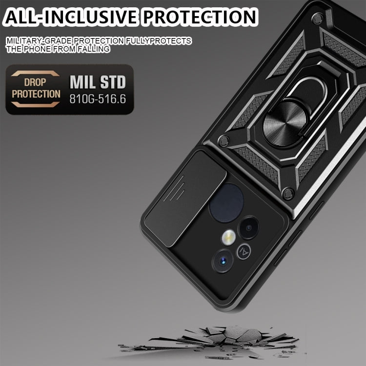 For Xiaomi Redmi 12C 4G / 11A Sliding Camera Cover Design TPU+PC Phone Case(Green) - Xiaomi Cases by PMC TechLife | Online Shopping South Africa | PMC TechLife | Buy Now Pay Later Mobicred