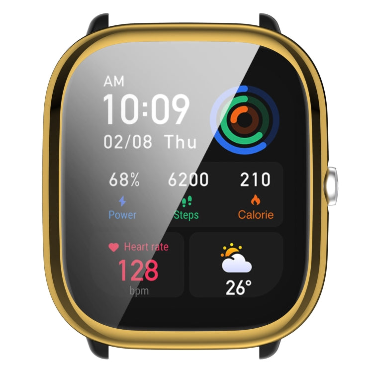 For Amazfit GTS4 Mini Full Coverage TPU Electroplating Watch Protective Case(Gold) -  by PMC TechLife | Online Shopping South Africa | PMC TechLife
