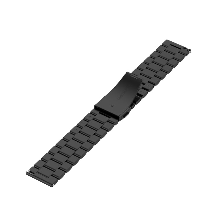 For Honor Watch GS 3i 22mm Three Bead Stainless Steel Metal Watch Band(Black) -  by PMC TechLife | Online Shopping South Africa | PMC TechLife