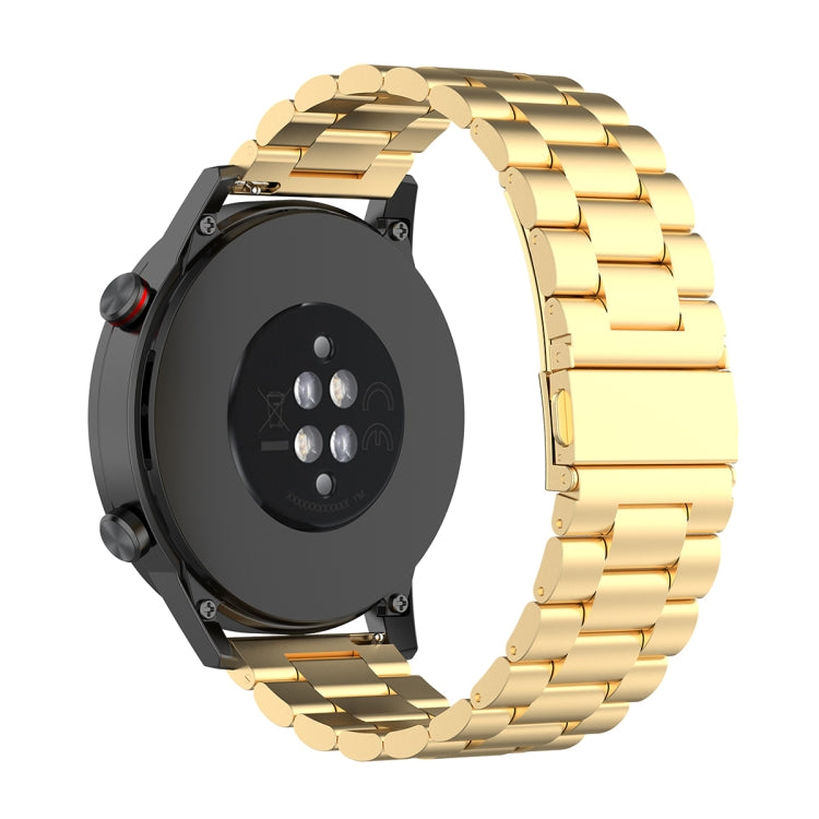 For Honor Watch GS 3i 22mm Three Bead Stainless Steel Metal Watch Band(Gold) -  by PMC TechLife | Online Shopping South Africa | PMC TechLife