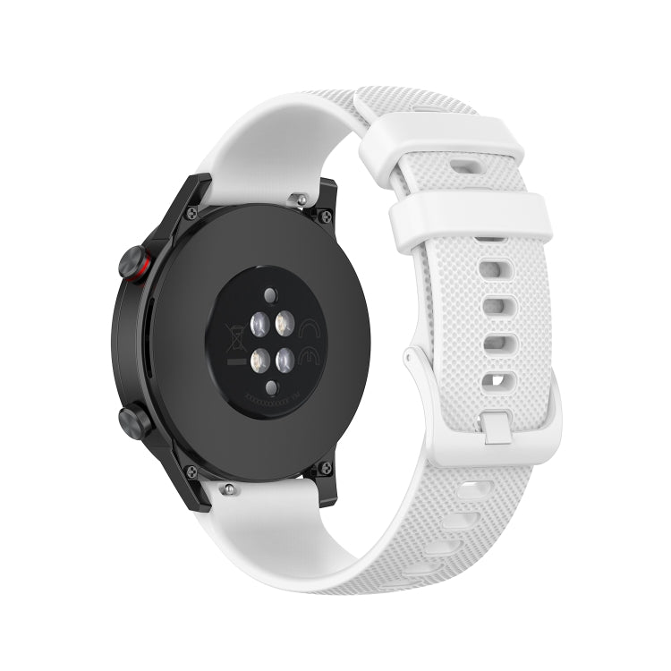 For Honor Watch GS 3i 22mm Small Plaid Texture Silicone Watch Band(White) -  by PMC TechLife | Online Shopping South Africa | PMC TechLife
