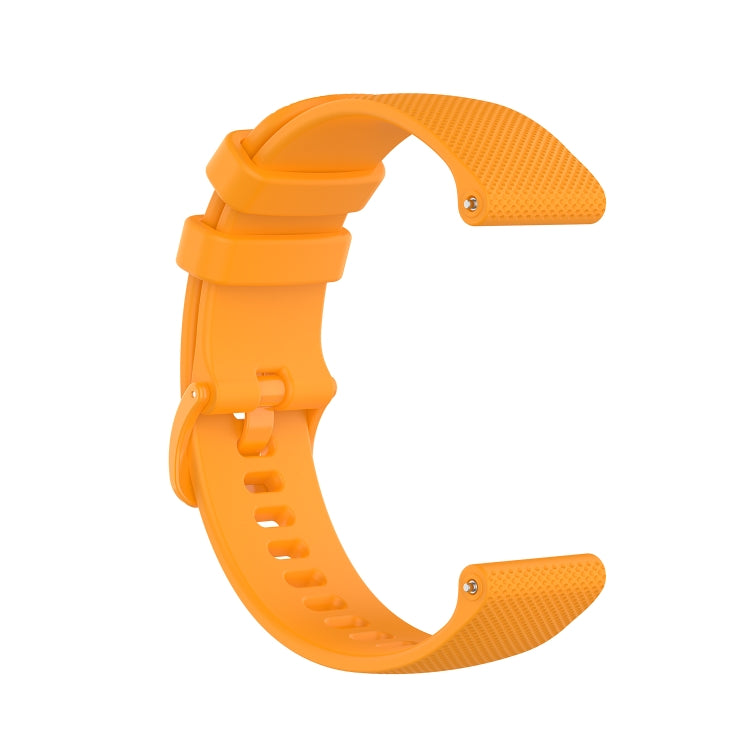 For Honor Watch GS 3i 22mm Small Plaid Texture Silicone Watch Band(Amber Yellow) - Smart Wear by PMC TechLife | Online Shopping South Africa | PMC TechLife
