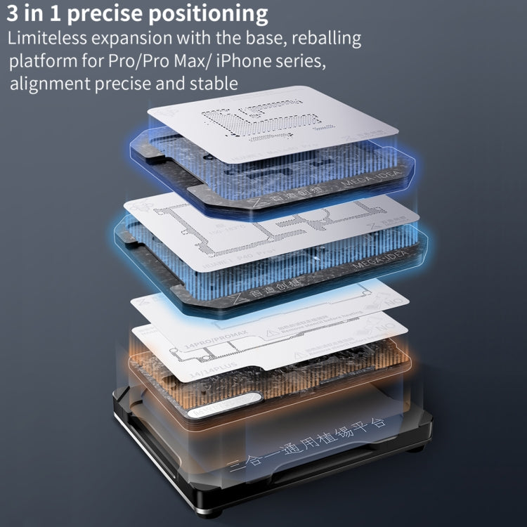 For Huawei Mate 50 Pro B Qianli Mega-idea Multi-functional Middle Frame Positioning BGA Reballing Platform - free shipping - PMC TechLife - Order now!