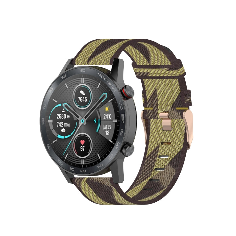 For Honor Watch GS 3i 22mm Nylon Woven Watch Band(Yellow) - Smart Wear by PMC TechLife | Online Shopping South Africa | PMC TechLife