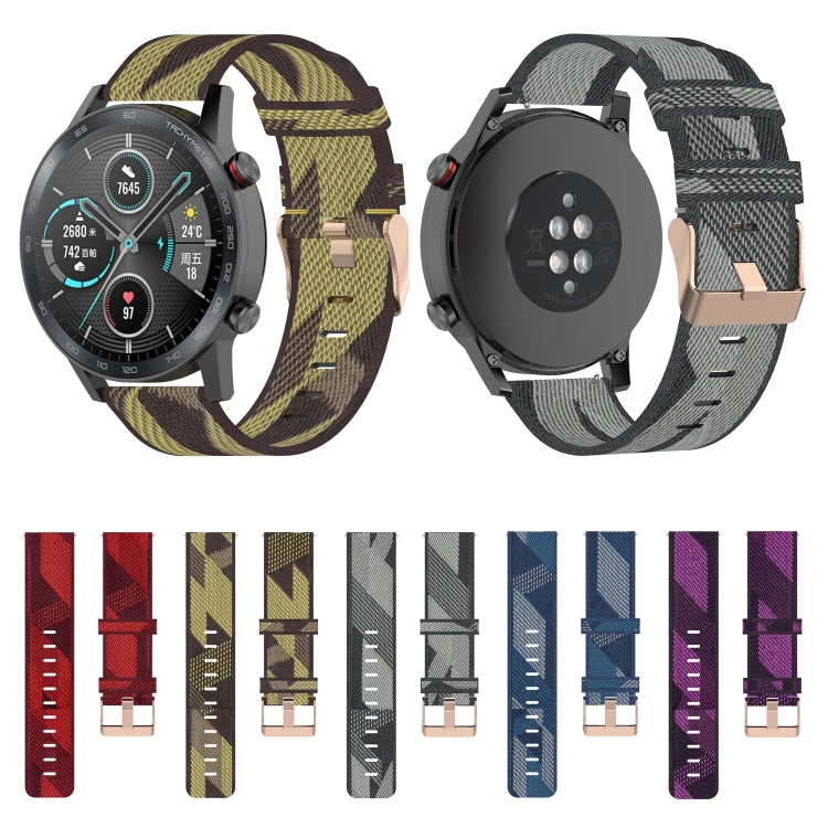 For Honor Watch GS 3i 22mm Nylon Woven Watch Band(Purple) -  by PMC TechLife | Online Shopping South Africa | PMC TechLife