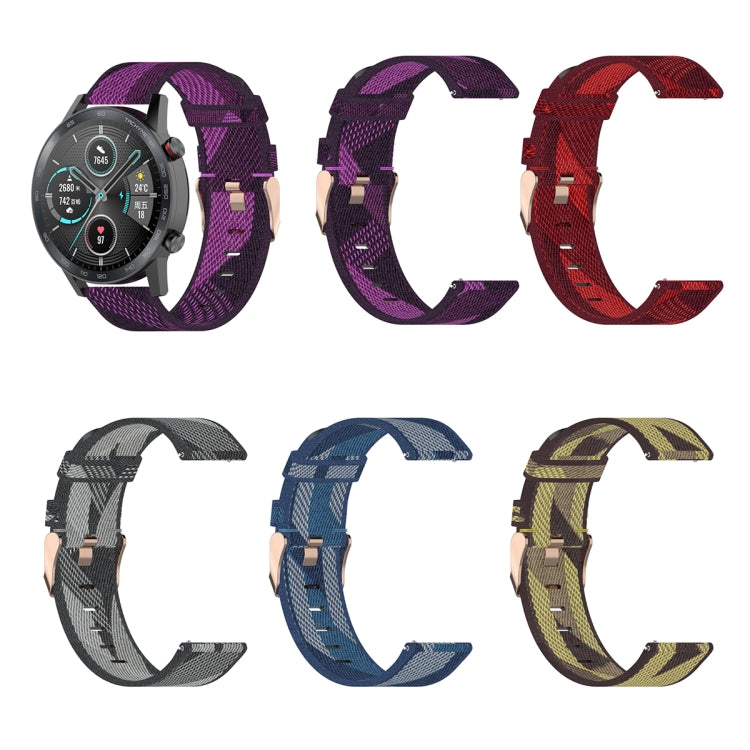 For Honor Watch GS 3i 22mm Nylon Woven Watch Band(Purple) -  by PMC TechLife | Online Shopping South Africa | PMC TechLife