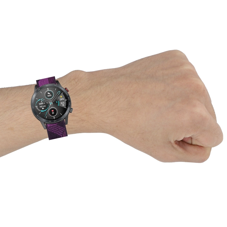 For Honor Watch GS 3i 22mm Nylon Woven Watch Band(Purple) -  by PMC TechLife | Online Shopping South Africa | PMC TechLife