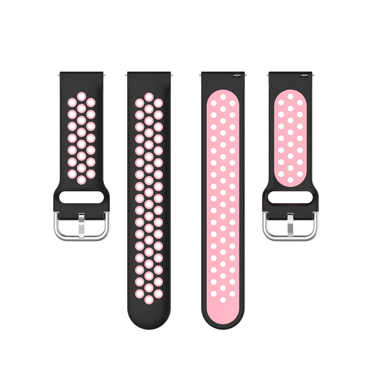 For Honor Watch GS 3i 22mm Sports Two-tone Silicone Watch Band(Black Pink) -  by PMC TechLife | Online Shopping South Africa | PMC TechLife